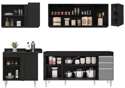 Armário de Cozinha Modulado de Canto Direito 5 Peças CP43 Balcão sem T