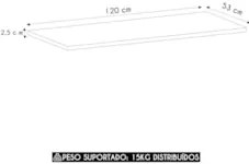 Tampo Para Balcão de Cozinha 120cm Pierre Carvalho L01 - Mpozenato
