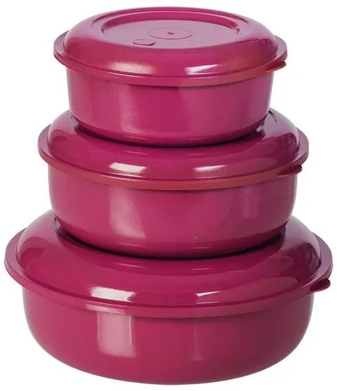 Kit Potes Redondos Rosê 3 Peças
