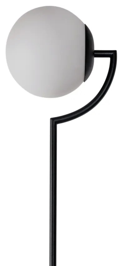Luminária De Chão Allen 24,2X25,1X162Cm 1Xe27 Alumínio E Globo Ø20Cm -... (TT-M Titânio Metálico, TRANSPARENTE)
