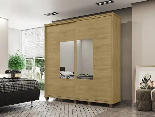 Guarda-Roupa Monte Carlo C/Espelho Cinamomo – RV Móveis