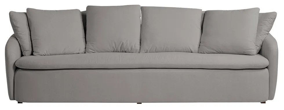 Sofá Living Sala de Estar Toscana 270cm 3 Lugares Veludo Luxo Cinza G92 - Gran Belo