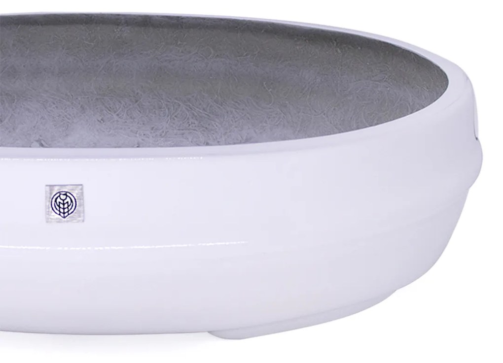 Vaso Bacia Decorativo Osaka Branco G 16x65x52 cm - D'Rossi