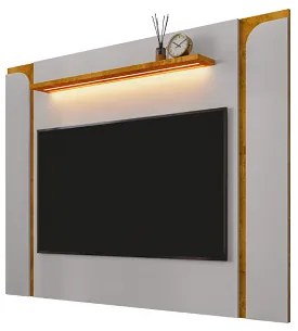 Painel Maresias Off White/Naturalle – Bechara Móveis