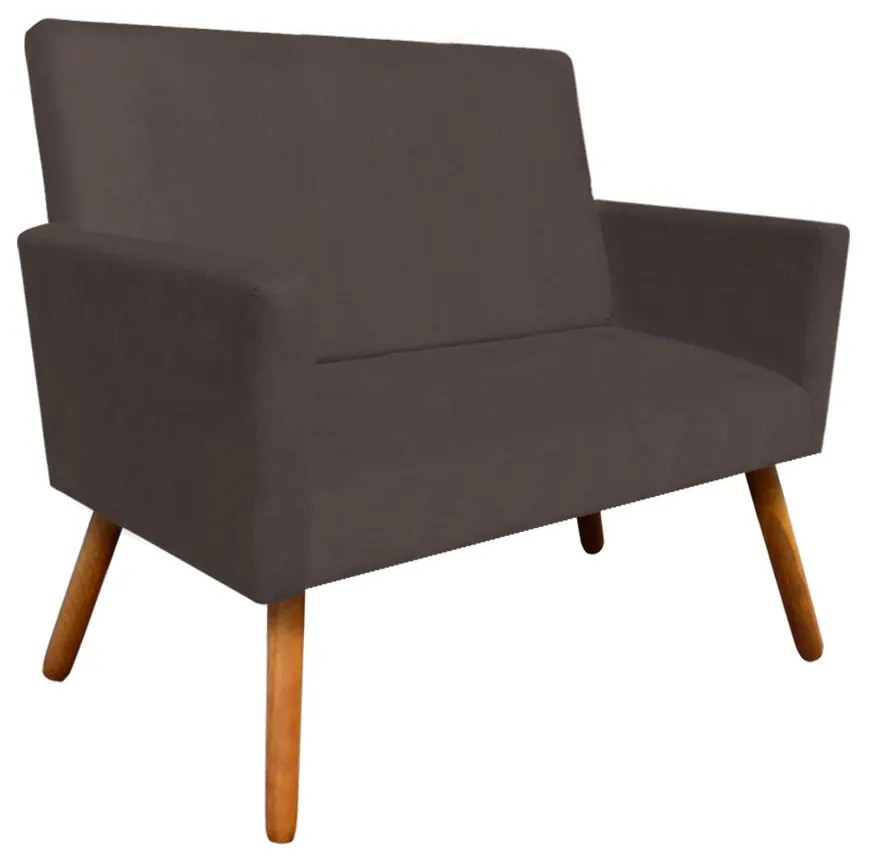 Namoradeira Nina Suede Pés Palito Castanho D'Rossi - Marrom