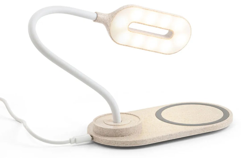Luminaria de Mesa Led Carregador induçao Celular Touch Articulavel
