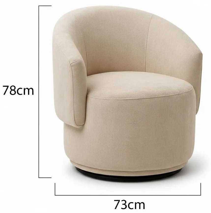 Poltrona Decorativa Giratória Sala de Estar Recepção Jasmine Suede