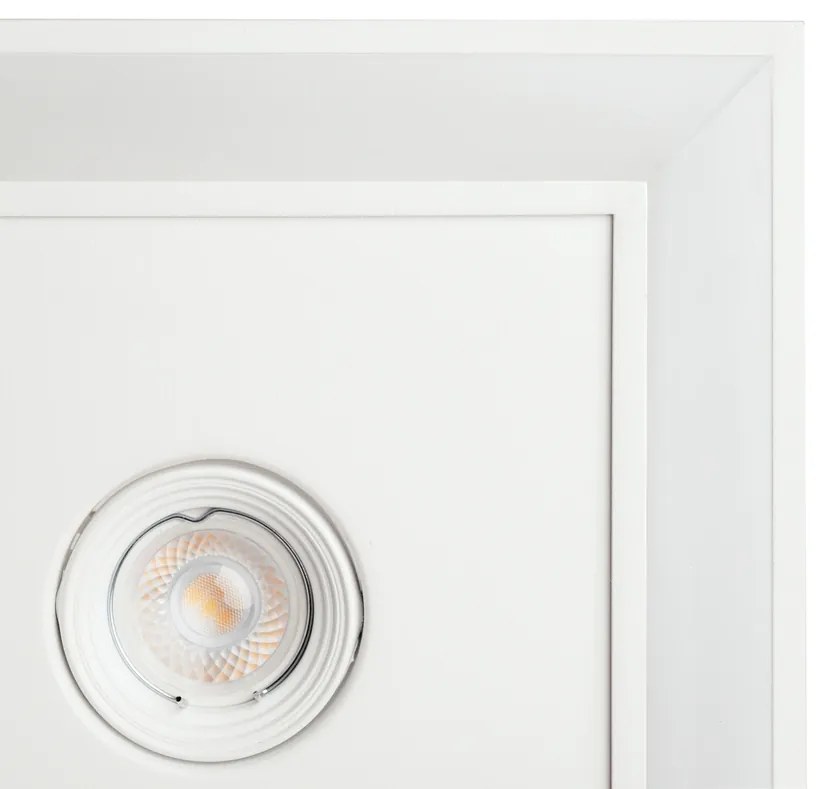 Embutido Scala Pro 42X42X09Cm 04Xar70 Led 36,8W Bivolt | Usina 19233/4... (BT - Branco Texturizado, 3000k)