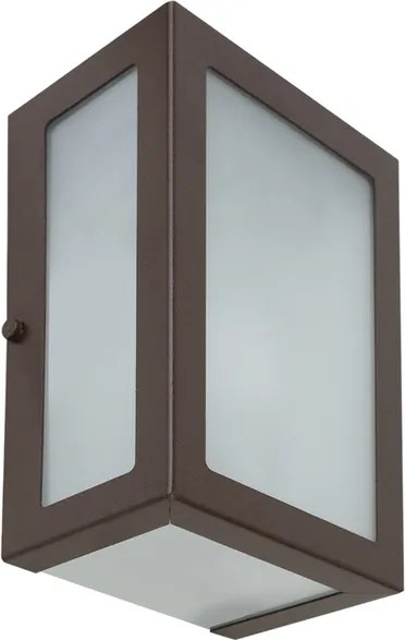 Arandela Retangular Aluminio Vidro Ip54 Verti - MARROM GOLD