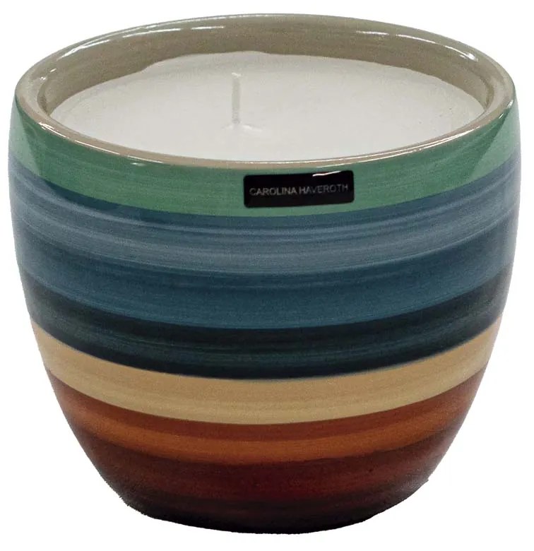 Vaso Vela Casca de Ovo decorativo em Cerâmica Carolina Haveroth – Uyuni Alto Brilho