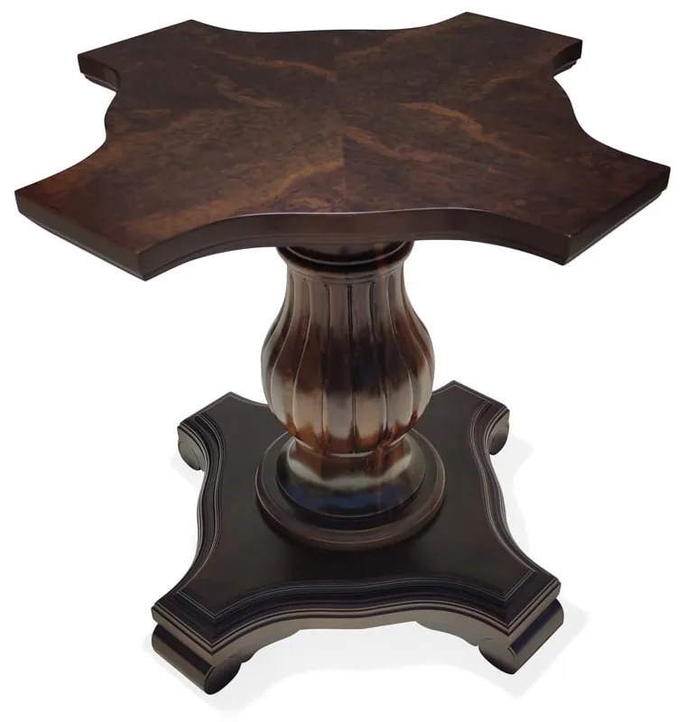 Base Antique para Mesa de Jantar Design Torneado Entalhado em Madeira Maciça Eucalipto