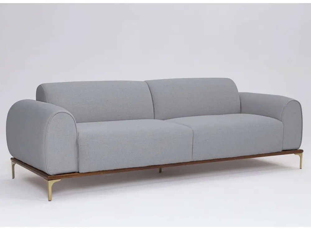 Sofá 3 Lugares Tóquio D07 230cm Linho Cinza - D'Rossi