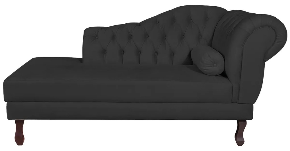 Recamier Diana 160cm Lado Esquerdo Corano Preto - ADJ Decor