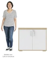 Conjunto Escritório Home Office 5 Peças Corp A06 Carvalho/Branco - Mpo