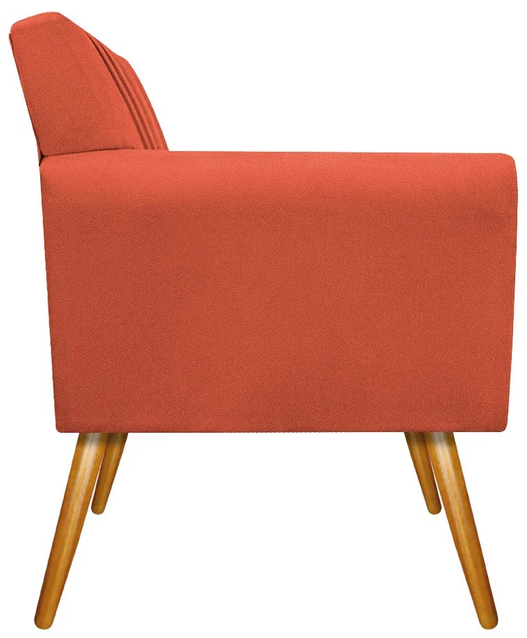 kit 02 Poltronas Laura Palito Mel Suede Terracota - ADJ Decor