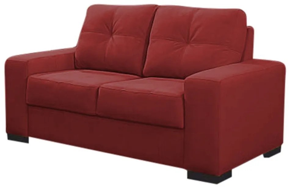 Sofá 2 Lugares 150cm Turim Couro Vermelho G58 - Gran Belo