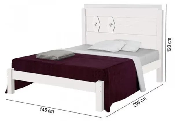 Cama Lívia Casal Branco – Carmolar Móveis