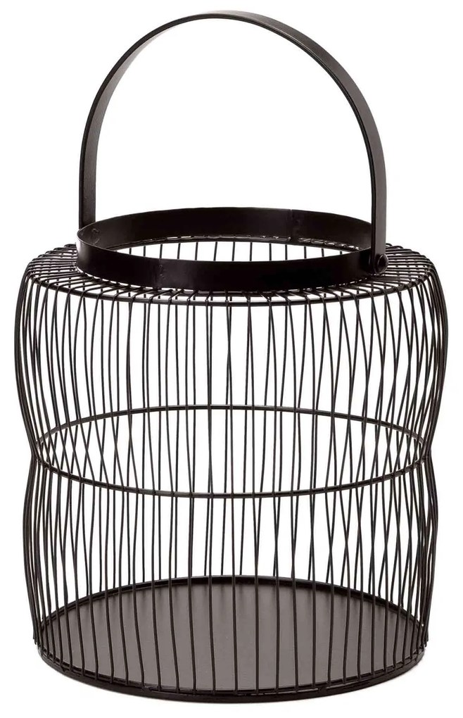 Lanterna Decorativa em Metal Preto 23x22 cm -  D'Rossi