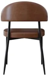 Cadeira de Jantar Estofada Kit 6 Chloe M25 Sintético Marrom - Mpozenat