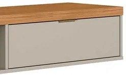 Bancada Suspensa Rack para Sala 136cm Prime L06 Nature/Off White - Mpo