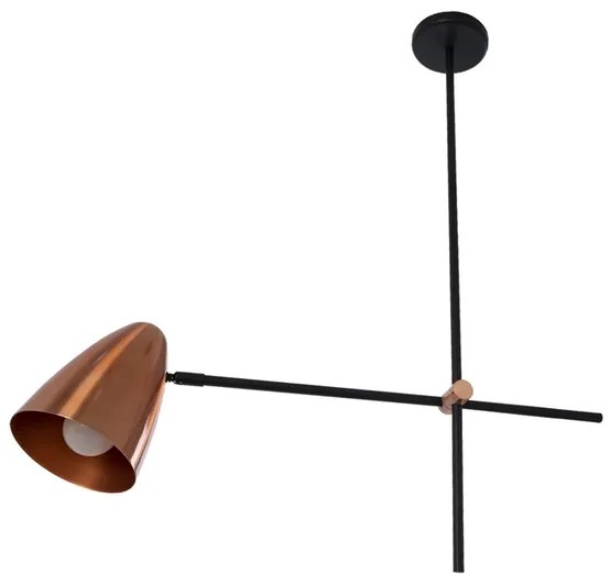 Pendente Aluminio Preto Cobre Soul