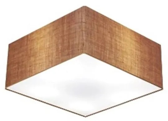 Plafon Quadrado Md-3000 Cúpula em Tecido 12/25x25cm Palha - Bivolt