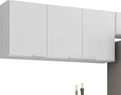 Armário de Cozinha Com Tampo CP03 190cm Pérola Branco Z34     - Mpozen