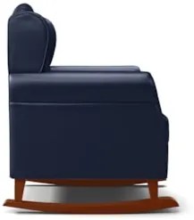 Kit 02 Poltronas Amamentação Base Madeira Balanço Lucy Z39 Sintético A