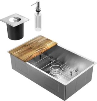 Cuba Docol Bistrô 70x40x20 cm Aço Inox Escovado Acessórios Lixeira Quadrada