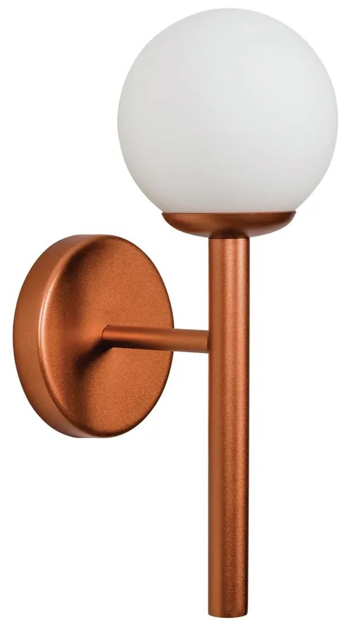 Arandela Duquesa C/ Globo Ø12Cm Haste Slim 1Xg9 Ø12X32,5X17Cm | Usina... (BT - Branco Texturizado)