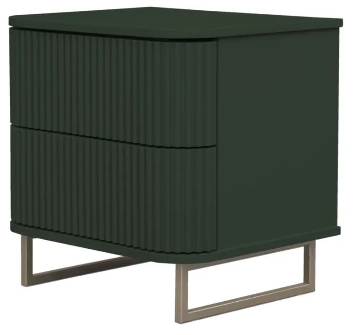 Mesa de Cabeceira Miami - Verde Oliva com Detalhes Fendi Lumiére Kleiner