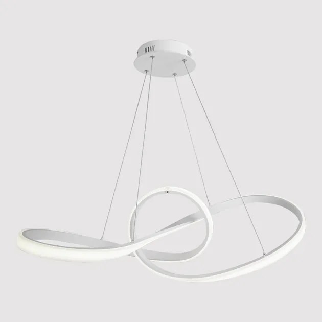 Pendente Led Metal Silicone Branco 58W Flow - LED BRANCO NEUTRO (4000K)