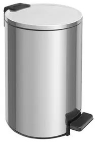 Lixeira com Pedal Tramontina Loop Aço Inox Polido 12 Litros
