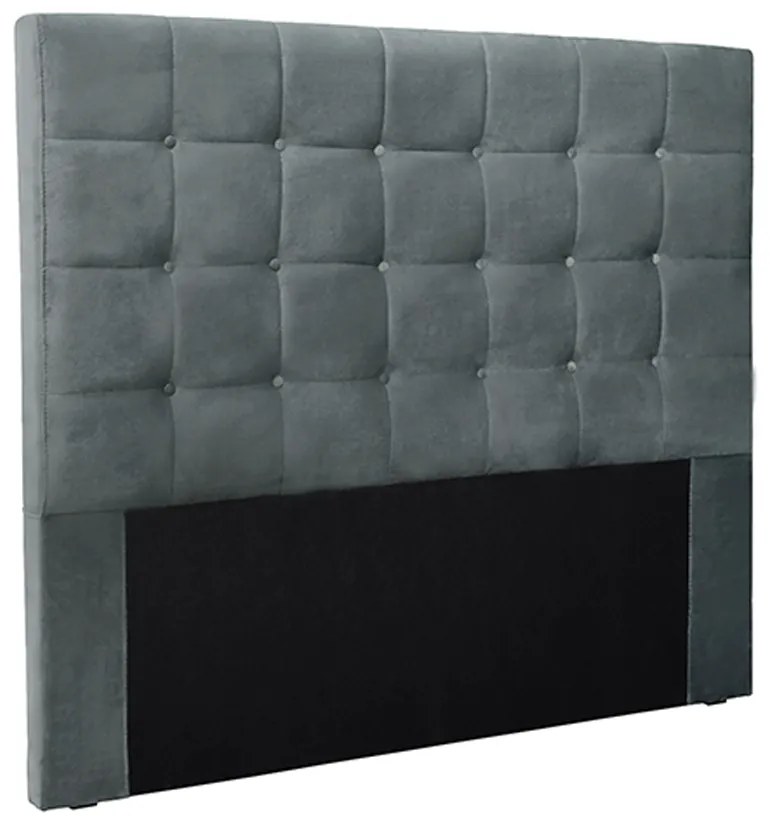 Cabeceira Decorativa Casal 1,40M Tropea Veludo Cinza G63 - Gran Belo