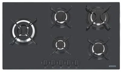 Cooktop a Gás Tramontina Penta Side Plus 5GG B Tri 90 em Vidro Temperado Preto