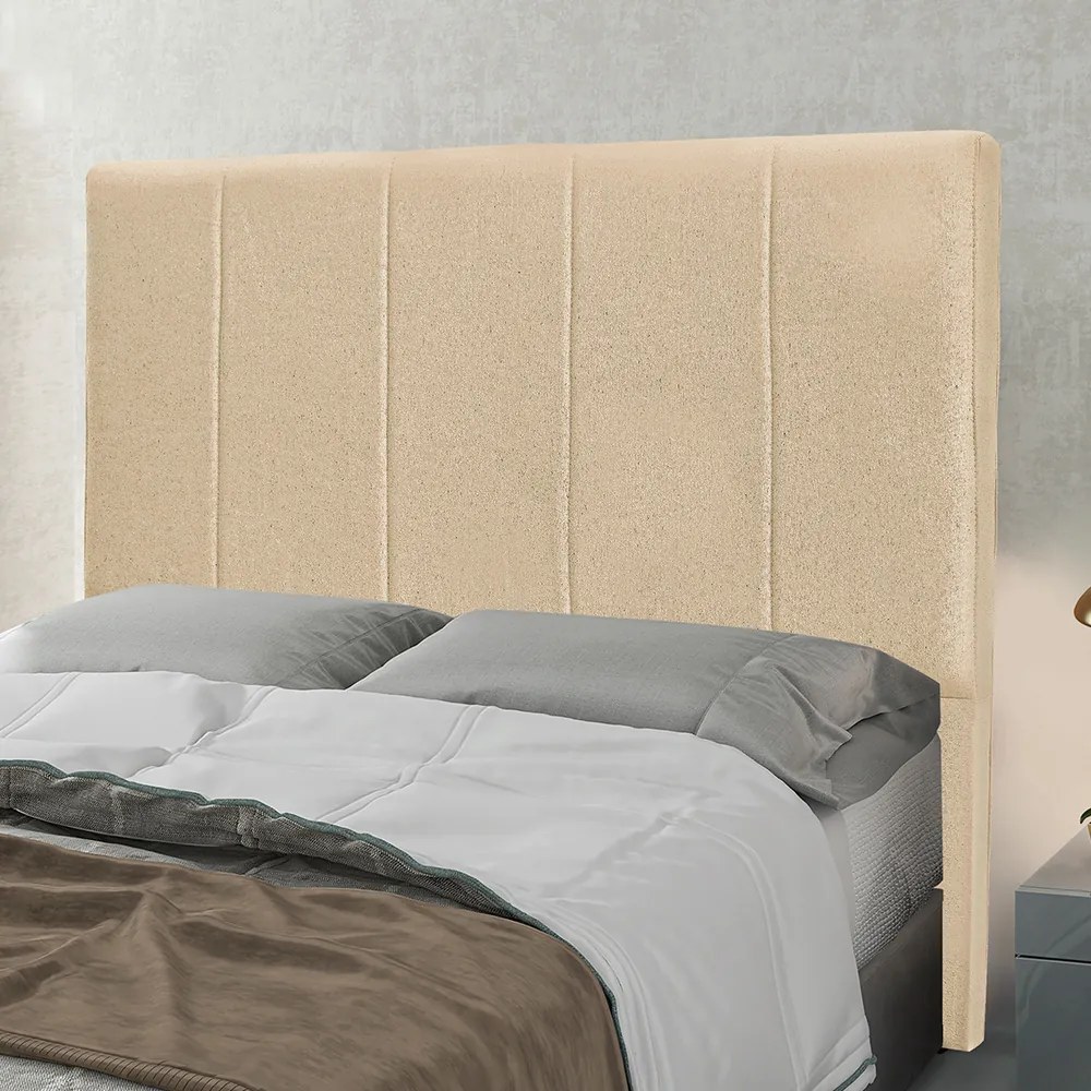 Cabeceira Cama Box King 195 cm Arizona Linho S04 - D'Rossi - Dourado