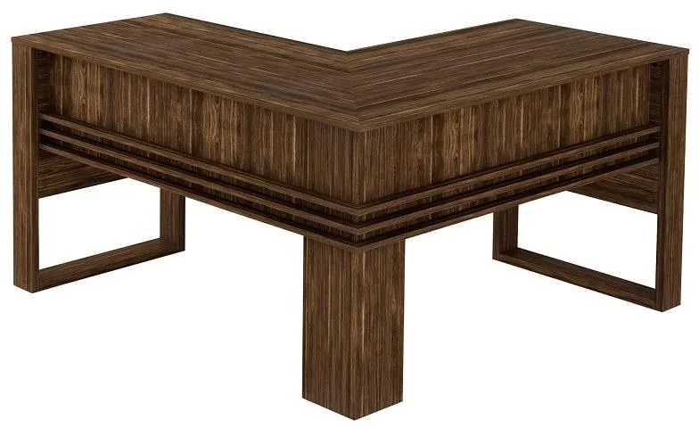 Mesa em L Escrivaninha Home Office Tecno Nogal