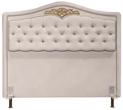 Cabeceira Cama Box Casal Queen 160cm com Tachas Imperial Veludo J02 Be
