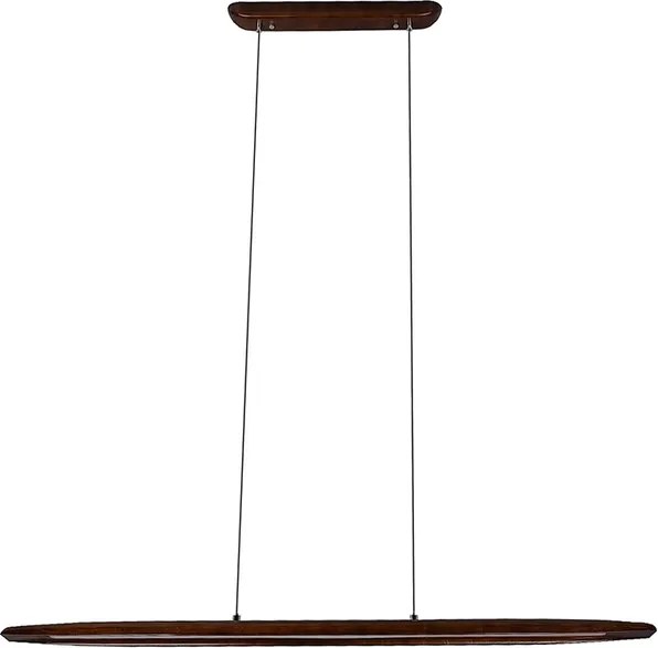 Pendente Led Ferro Madeira Imbuia 20w 3000k Native