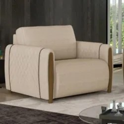 Kit 2 Poltronas Decorativas para Sala de Estar 98cm Amaranto Z32 Linho