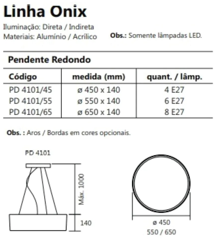 Pendente Redondo Onix Ø55X14Cm 6Xe27 Aro Recuado / Metal E Acrilico |... (MR-T - Marrom Texturizado, MR-T - Marrom Texturizado)