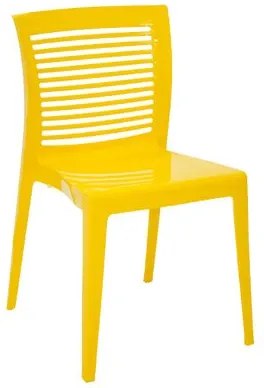 Cadeira Tramontina Victória em Polipropileno Amarelo com Encosto Horizontal