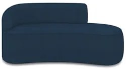 Sofá 3 Lugares 180cm Wendi e Poltrona Steve Boucle Azul I01 - Mpozena