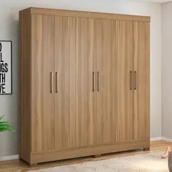 Guarda Roupa Casal 6 Portas 3 Gavetas Pratico D02 Amendola Touch - Mpo