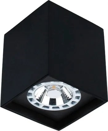 Plafon De Sobrepor Alumínio 8x8cm Cube - PRETO
