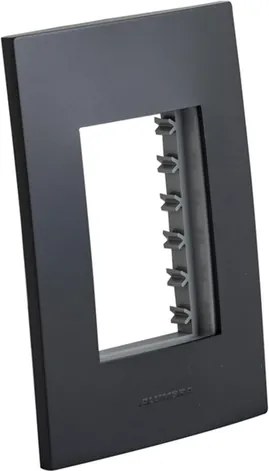 Placa 4X2 3 Modulos Preto Inova Pro Class