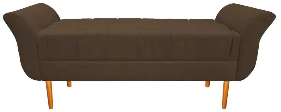 Recamier Estofado Ari 195 cm King Size Suede Marrom - ADJ Decor