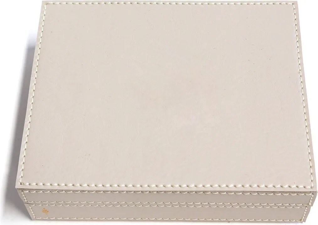 Caixa Porta Baralho Sottile Casa em Couro PU - Gelo  Gelo