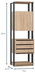 Guarda Roupa Closet Clothes 1006 2 Portas Carvalho/Espresso - BE Mobil