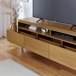 Rack Bancada de TV 75 Pol 200cm Celina Z10 Cumaru - Mpozenato